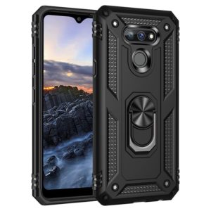 For LG Harmony 4 Shockproof TPU + PC Protective Case with 360 Degree Rotating Holder(Black) (OEM)