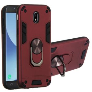 For Samsung Galaxy J5 Pro / J530 2 in 1 Armour Series PC + TPU Protective Case with Ring Holder(Wine Red) (OEM)