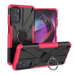 For Motorola Moto G 2022 Armor Bear Shockproof PC + TPU Phone Case(Rose Red) (OEM)