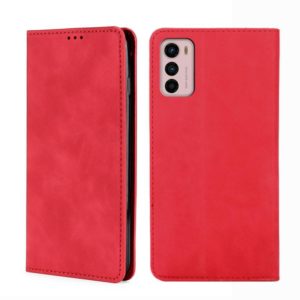 For Motorola Moto G42 4G Skin Feel Magnetic Horizontal Flip Leather Phone Case(Red) (OEM)