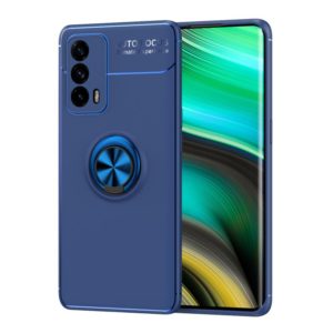 For OPPO Realme X7 Pro Ultra Metal Ring Holder 360 Degree Rotating TPU Case(Blue+Blue) (OEM)