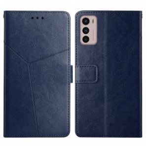For Motorola Moto G42 Y Stitching Horizontal Flip Leather Phone Case(Blue) (OEM)