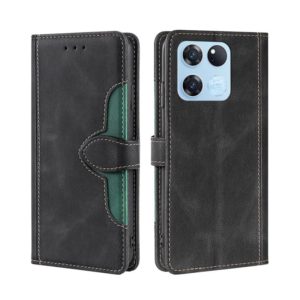 For OnePlus Ace Racing Skin Feel Magnetic Buckle Leather Phone Case(Black) (OEM)