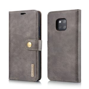 DG.MING Crazy Horse Texture Flip Detachable Magnetic Leather Case for Huawei Mate 20 Pro, with Holder & Card Slots & Wallet (Grey) (DG.MING) (OEM)