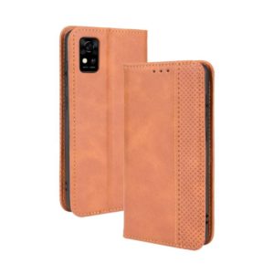 For ZTE Blade A31 Magnetic Buckle Retro Crazy Horse Texture Horizontal Flip Leather Case with Holder & Card Slots & Photo Frame(Brown) (OEM)