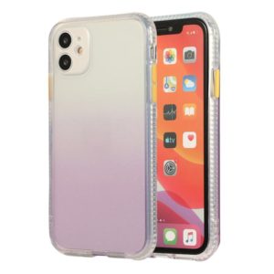For iPhone 11 Pro Gradient Shockproof TPU + Acrylic Case with Detachable Buttons (Purple) (OEM)