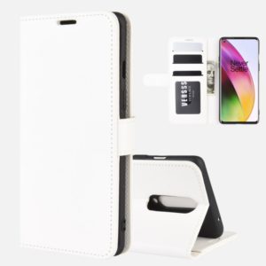 For OnePlus 8 R64 Texture Single Horizontal Flip Protective Case with Holder & Card Slots & Wallet& Photo Frame(White) (OEM)