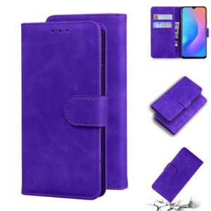 For Blackview A60 Pro Skin Feel Pure Color Flip Leather Phone Case(Purple) (OEM)