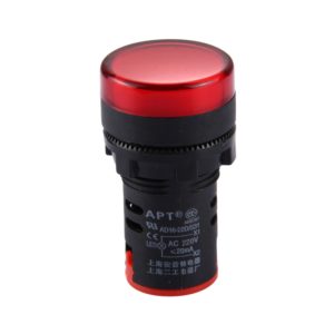 220V AD16-22D / S 22mm LED Signal Indicator Light Lamp(Red) (OEM)