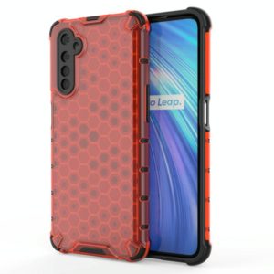 For OPPO Realme 6 Shockproof Honeycomb PC + TPU Case(Red) (OEM)