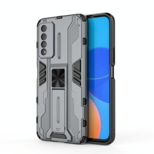 For Honor Play 5T Pro Supersonic PC + TPU Shock-proof Protective Case with Holder(Grey) (OEM)