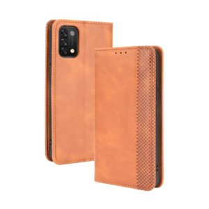 For Umidigi A11 Magnetic Buckle Retro Crazy Horse Texture Horizontal Flip Leather Case with Holder & Card Slots & Photo Frame(Brown) (OEM)