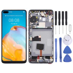 Original OLED LCD Screen for Huawei P40 Digitizer Full Assembly with Frame(Black) (OEM)