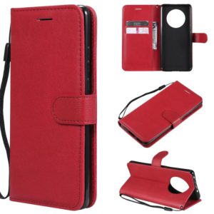 For Huawei Mate 40 Solid Color Horizontal Flip Protective Leather Case with Holder & Card Slots & Wallet & Photo Frame & Lanyard(Red) (OEM)