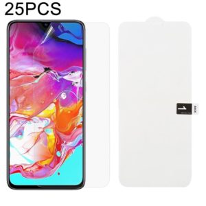 25 PCS Soft Hydrogel Film Full Cover Front Protector with Alcohol Cotton + Scratch Card for Galaxy A70 (OEM)