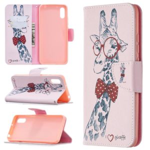 For Xiaomi Redmi 9A Colored Drawing Pattern Horizontal Flip Leather Case with Holder & Card Slots & Wallet(Deer) (OEM)