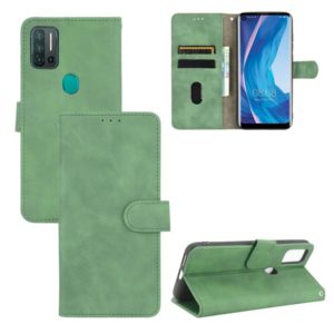 For Ulefone Note 11P Solid Color Skin Feel Magnetic Buckle Horizontal Flip Calf Texture PU Leather Case with Holder & Card Slots & Wallet(Green) (OEM)