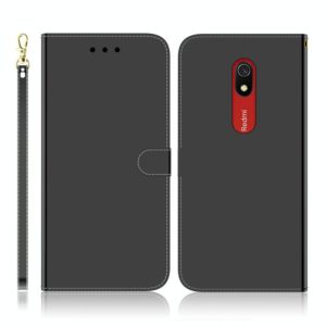 For Xiaomi Redmi 8A Imitated Mirror Surface Horizontal Flip Leather Case with Holder & Card Slots & Wallet & Lanyard(Black) (OEM)