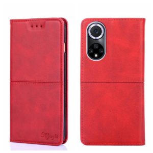 For Huawei Nova 9 Cow Texture Magnetic Horizontal Flip Leather Phone Case(Red) (OEM)