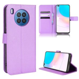For Huawei Nova 8i / Honor 50 Lite Diamond Texture Leather Phone Case(Purple) (OEM)