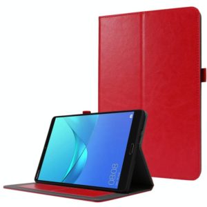 For Huawei MatePad T 10s 2-Folding Business Horizontal Flip PU Leather Case with Card Slots & Holder(Red) (OEM)