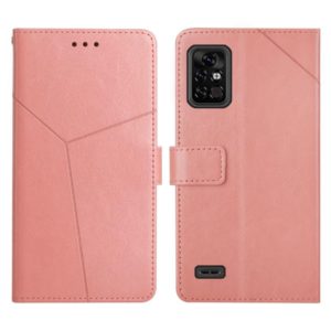 For UMIDIGI Bison Pro Y Stitching Horizontal Flip Leather Phone Case(Rose Gold) (OEM)