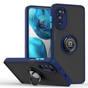 For Motorola Moto G52 Q Shadow 1 Series TPU + PC Phone Case with Ring Holder(Royal Blue) (OEM)