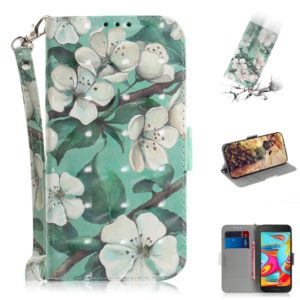 3D Colored Drawing Watercolor Flower Pattern Horizontal Flip Leather Case for Galaxy A2 Core, with Holder & Card Slots & Wallet (OEM)