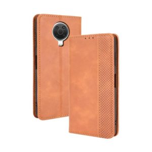 For Nokia G20 / G10 Magnetic Buckle Retro Crazy Horse Texture Horizontal Flip Leather Case with Holder & Card Slots & Photo Frame(Brown) (OEM)