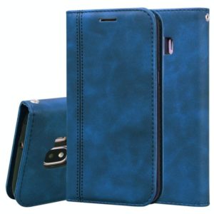 For Samsung Galaxy J2 Core Frosted Business Magnetic Horizontal Flip PU Leather Case with Holder & Card Slot & Lanyard(Blue) (OEM)