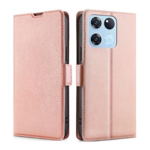 For OnePlus Ace Racing Ultra-thin Voltage Side Buckle Horizontal Flip Leather Phone Case(Rose Gold) (OEM)
