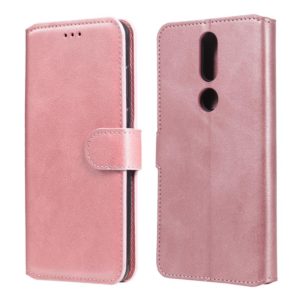 For Nokia 2.4 Classic Calf Texture PU + TPU Horizontal Flip Leather Case, with Holder & Card Slots & Wallet(Rose Gold) (OEM)