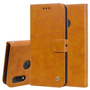 Business Style Oil Wax Texture Horizontal Flip Leather Case for Huawei Nova 3i & P smart Plus, with Holder & Card Slots & Wallet(Brown) (OEM)