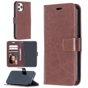 For iPhone 12 / 12 Pro Crazy Horse Texture Horizontal Flip Leather Case with Holder & Card Slots & Wallet & Photo Frame(Brown) (OEM)