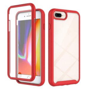 Starry Sky Solid Color Series Shockproof PC + TPU Case with PET Film For iPhone 8 Plus / 7 Plus(Red) (OEM)