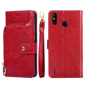 For Infinix Smart 4/X653 Zipper Bag Leather Phone Case(Red) (OEM)