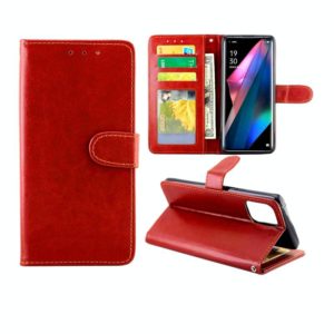 For OPPO Find X3/Find X3 Pro Crazy Horse Texture Leather Horizontal Flip Protective Case with Holder & Card Slots & Wallet & Photo Frame(Brown) (OEM)