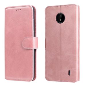 For Nokia C10 / C20 Classic Calf Texture PU + TPU Horizontal Flip Leather Case with Holder & Card Slots & Wallet(Rose Gold) (OEM)