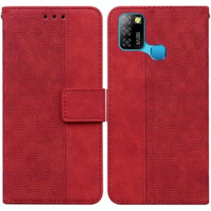 For Infinix Smart 5 X657 / Hot 10 Lite Geometric Embossed Leather Phone Case(Red) (OEM)
