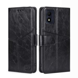 For alcatel 1B 2022 Geometric Stitching Horizontal Flip Leather Phone Case(Black) (OEM)