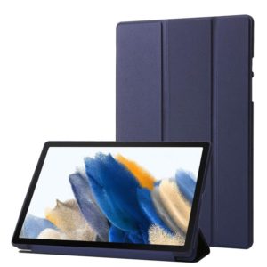 For Samsung Galaxy Tab A8 10.5 2021 TPU Three-fold Horizontal Flip Leather Case(Blue) (OEM)