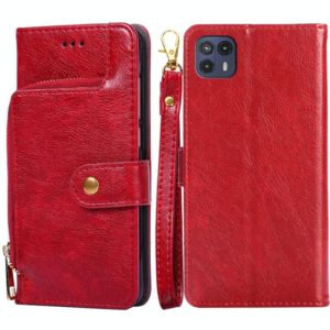 For Motorola Moto G50 5G Zipper Bag Leather Phone Case(Red) (OEM)