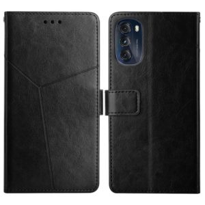 For Motorola Moto G 5G 2022 Y Stitching Horizontal Flip Leather Phone Case(Black) (OEM)