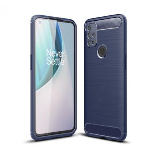 For OnePlus Nord N10 5G Brushed Texture Carbon Fiber TPU Case(Navy Blue) (OEM)