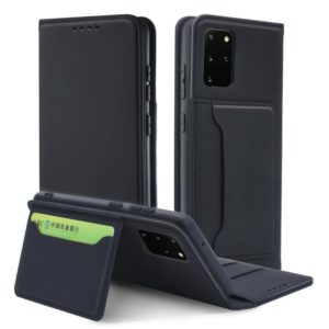 For Samsung Galaxy S20 Plus 5G Strong Magnetism Shockproof Horizontal Flip Liquid Feel Leather Case with Holder & Card Slots & Wallet(Black) (OEM)