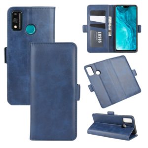 For Huawei Honor 9X lite Dual-side Magnetic Buckle Horizontal Flip Leather Case with Holder & Card Slots & Wallet(Dark Blue) (OEM)