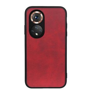 For Honor 50 Accurate Hole Two-color Calf Texture Shockproof Case(Red) (OEM)