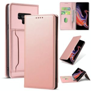 For Samsung Galaxy Note9 Strong Magnetism Liquid Feel Horizontal Flip Leather Case with Holder & Card Slots & Wallet(Rose Gold) (OEM)