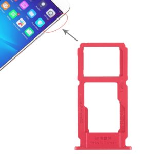 For OPPO R11 SIM Card Tray + SIM Card Tray / Micro SD Card Tray (Red) (OEM)