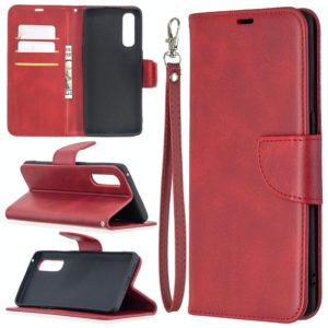 For OPPO Find X2 Neo Retro Lambskin Texture Pure Color Horizontal Flip PU Leather Case, with Holder & Card Slots & Wallet & Lanyard(Red) (OEM)